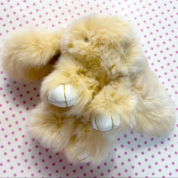 Peachy Yellow Bunny Keychain Bag Charm for Easter